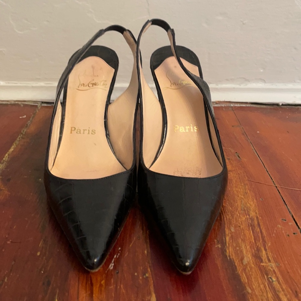 Christian Louboutin sling back heels